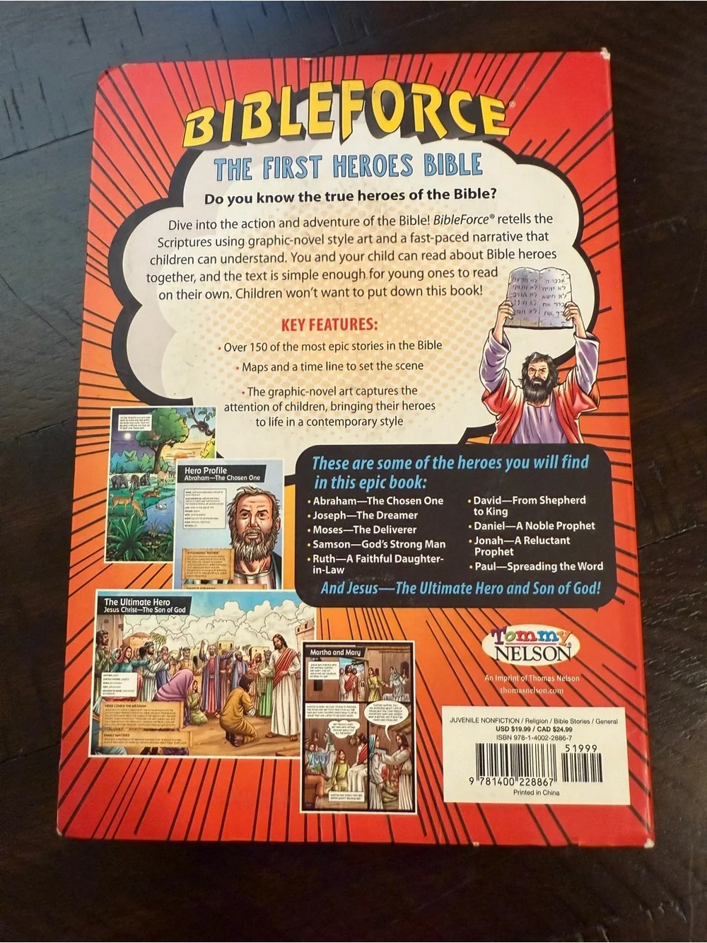 BibleForce The First Heroes Bible - Illustrated Comic style book for Kids